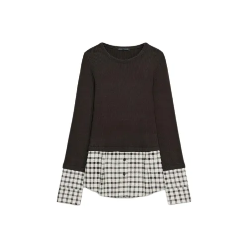 ZARA Коричневый Женские T-рубашки