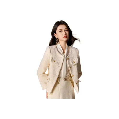 Mylan Белый Женский Короткий Пальто