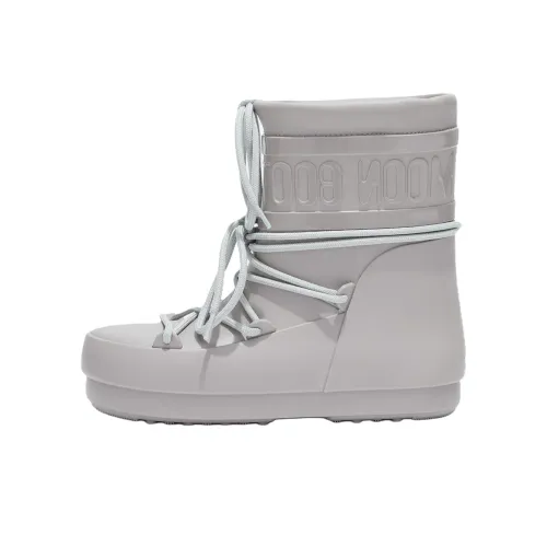 MOON BOOT Женские резиновые сапоги серого цвета