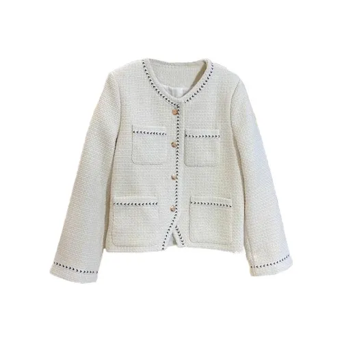 DEDY Айвори Белый Женское Короткое Пальто