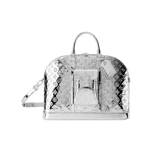 LOUIS VUITTON AlmaSKI Skiing Collection Покрытый холст Одно плечо Сумка Женская Серебряная