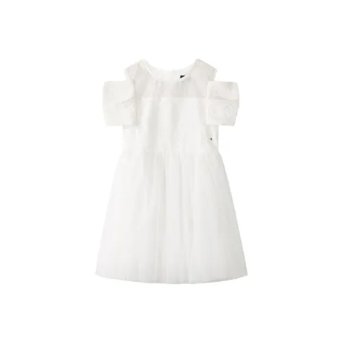 HAZZYS Детское платье натуральный белый детский