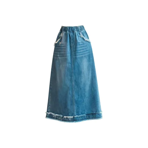 SECFLY OFFICIAL Denim Long Skirt Women's