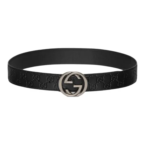 GUCCI Кожаные ремни Мужской Черный 4CM