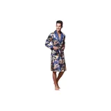 Королевский синий без подкладки халат