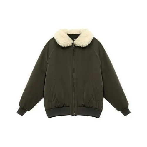 MISTVB Оливково-зеленый Женский пуховик