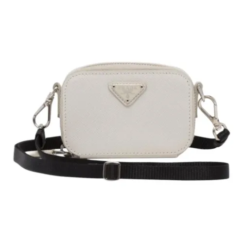 PRADA Saffiano кожа через плечо сумка мини мужская белая