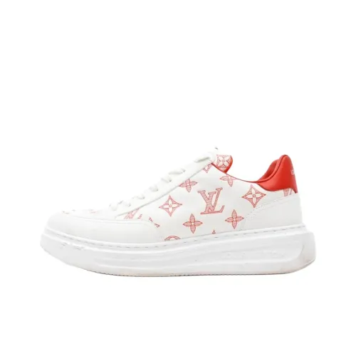 LOUIS VUITTON Beverly Hills Скейтборд Кроссовки Мужские Белый Красный