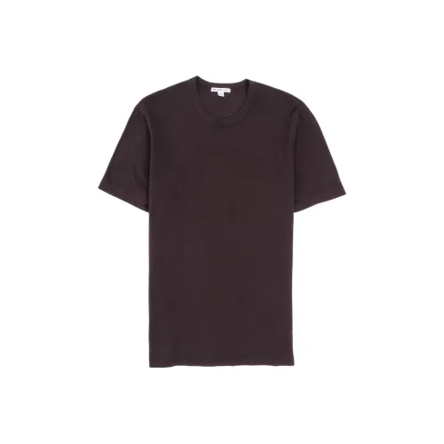 JAMES PERSE Темно-коричневые мужские футболки T