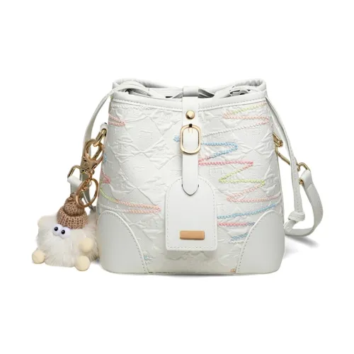 Crtnzo Kroez Сумка через плечо из ткани стандартная женская цвет экрю