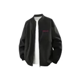 Чёрный с розовым красным принтом