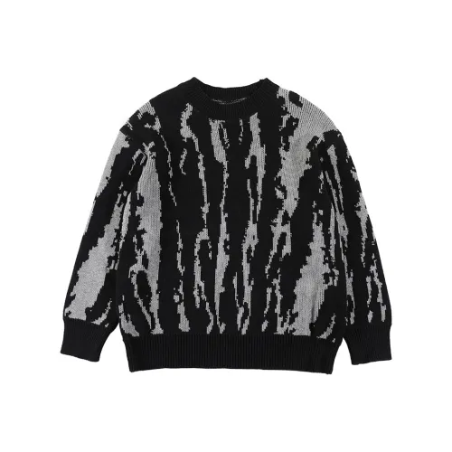 SHIBU Xuan Малыш Оболочка 9905 Вертикальные полосы Свитер Черный Kids Свитеры