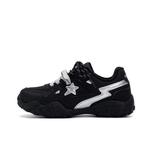 HUANQIU Термическое покрытие Легкий Низкий топ Толстая подошва Женские Черные