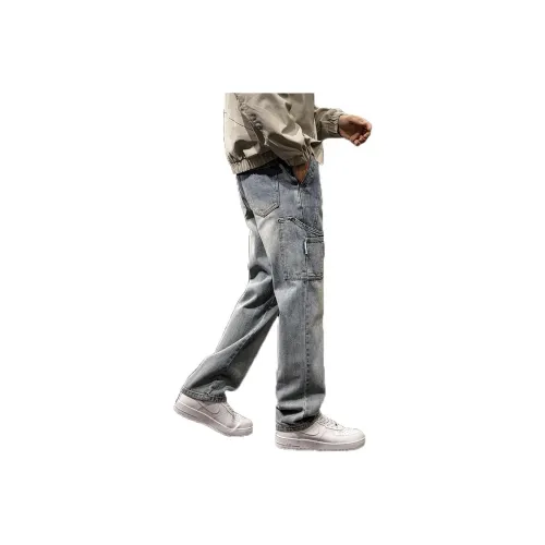 LUJIEBANG Синий Мужской Джинсы