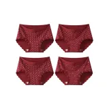 Маленькая точка + Счастливый узел + Маленький цветок Check + Английский язык Красный