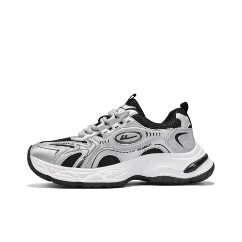 Warrior Амортизация Высота Увеличение Устойчивость к Износу Легкий Мат Низкий Топ Кроссовки Мужские Серебристый Черный