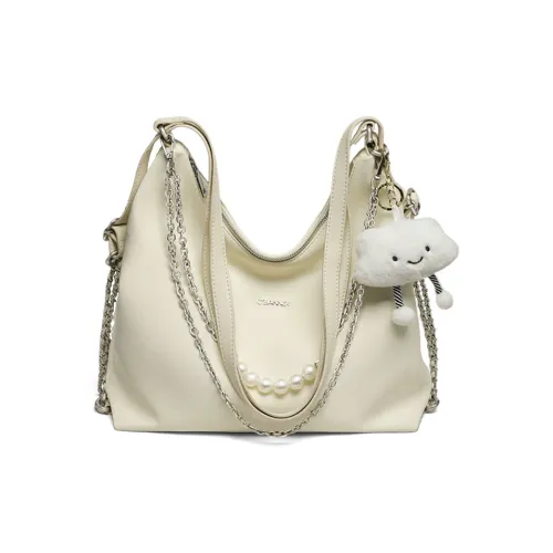 C°BANNER Коровья кожа с синтетической кожей Сумка через плечо Женская Белая