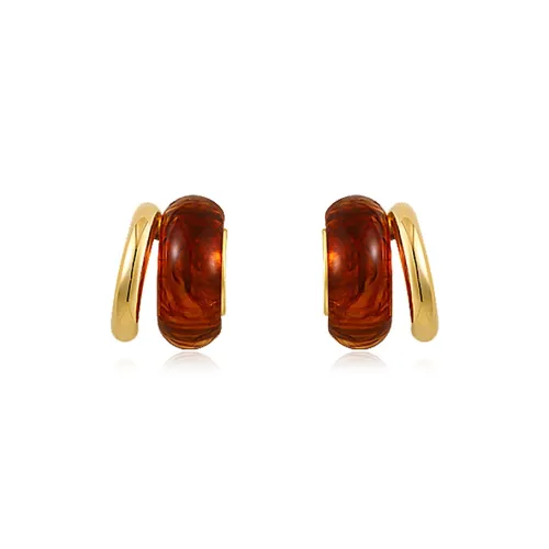 WAW Серьги с золотым покрытием из меди женские