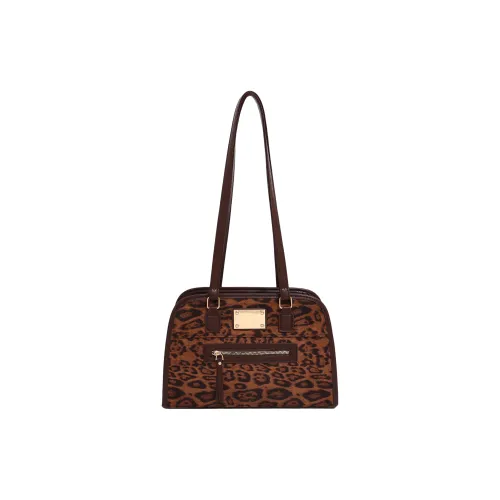 RIVMIND ПУ (полиуретан) Сумка через плечо Стандартная Женская Леопардовый принт Коричневый Кофейный Красный