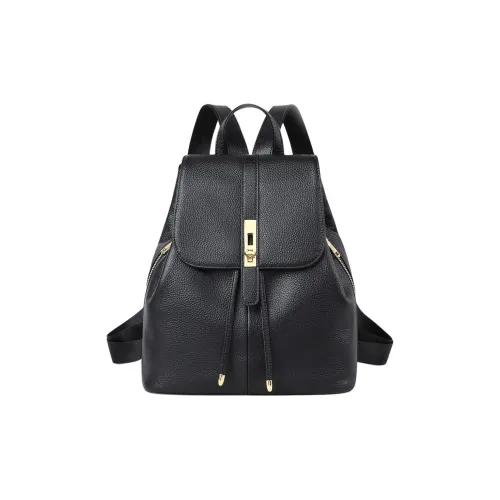 MILLIE'S Рюкзак из коровьей кожи с синтетической кожей большой женский черный