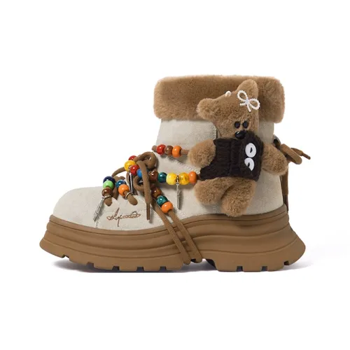 KILLWINNER Платформа Сноубутсы Флисовые Подкладанные Ботинки Унисекс Хаки