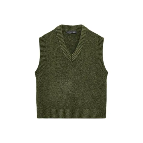 ZARA Зебра С принтом Зеленый Женские Майки