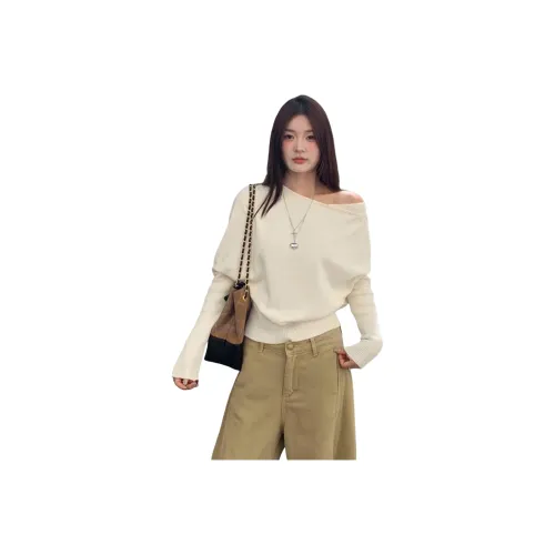 FINDSME GAGA Экрю Женская Трикотажная