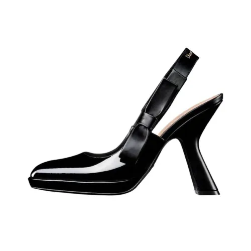 DIOR Sweet D Gross Grain High Heels 10,5cm Женские Черный