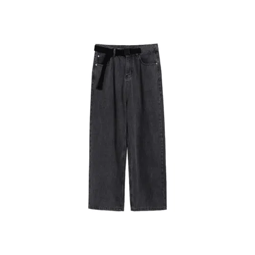 REBIRTHRABBIT Серый Мужской Джинсы