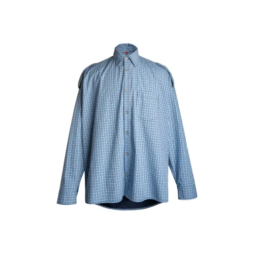 DBW DOUBLEWIN Синяя Клетка Унисекс Рубашки