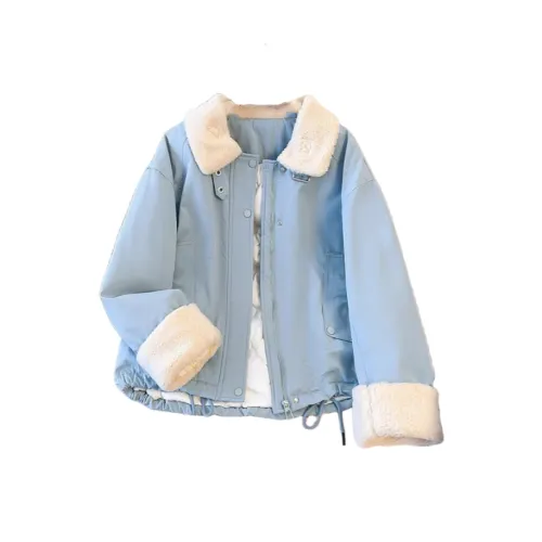 IQC Синий Женские пуховики