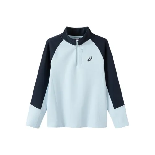 Asics Светло-синие школьные футболки T-рубашки