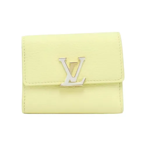 LOUIS VUITTON Кожа Кошелек Экстра Маленький Женский Солнечный Желтый