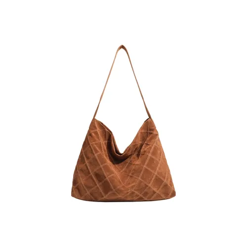 NOMK Замша Тоут Сумка Плечевая Сумка Женская Коричневая