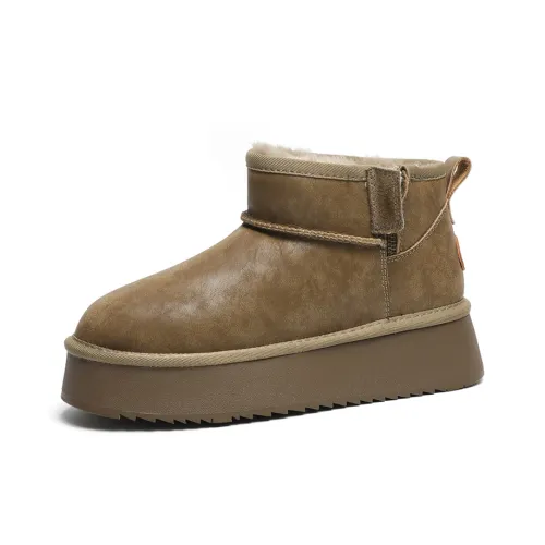 В Теплоизоляционный Износостойкий Водонепроницаемый Противоскользящий 11 см Снежные Ботинки Женские