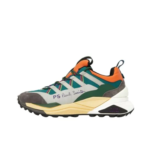 Paul Smith Износостойкий Низкий Топ Повседневная Обувь Мужская Серый Зеленый