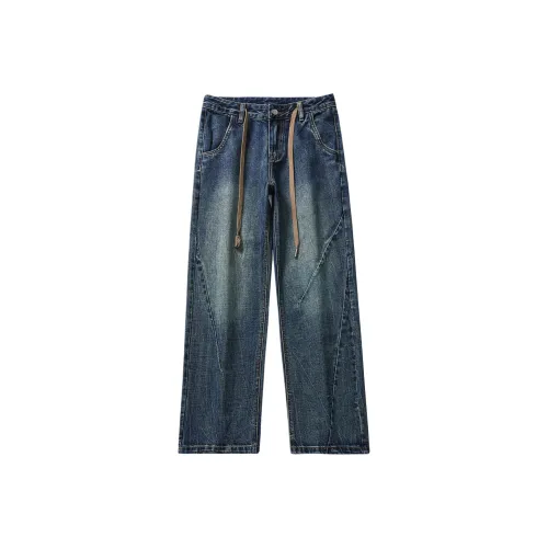 SONGS ALONG Синий Мужской Джинсы