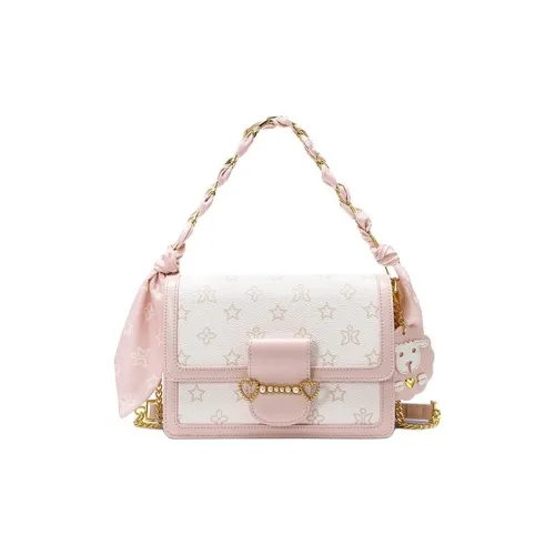 JUST STAR Искусственная кожа Подмышечная сумка через плечо сумка стандартная женская розовая белая синяя