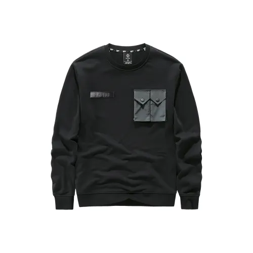 VIP Круглый вырез Свободный крой Стандартный Свитшот Мужской Черный