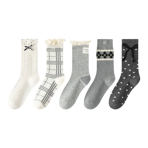 AUGUST Осенние носки Crew женские упаковка из 5 пар