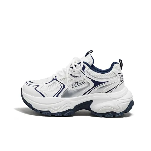 Warrior Low Top Кроссовки White Silver Dark Blue Women's