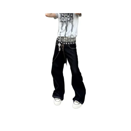 EYEUNDERSTAND Черные Унисекс Джинсы