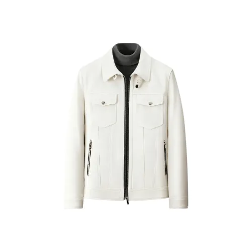 H-YXIANG Мужские кожаные куртки