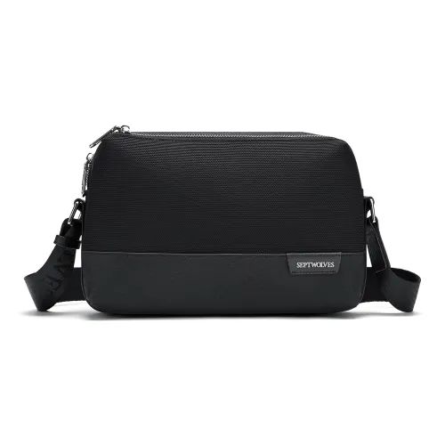 SEPTWOLVES Коровья кожа Сумка через плечо Стандартная Унисекс Черная