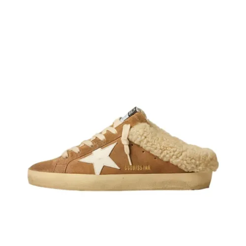 Golden Goose противоскользящие домашние тапочки женские коричневые