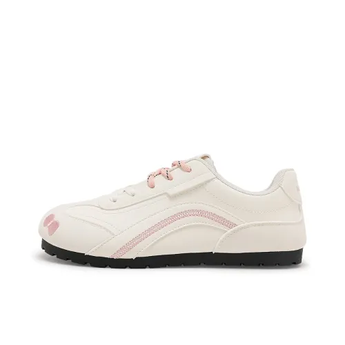 HUANQIU Скейтборд Кроссовки Низкие Бежево-Розовые Женские