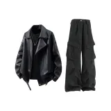 Черный топ + Черные брюки