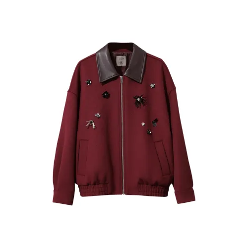 AMII Женское пальто бордового цвета