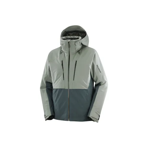 SALOMON Серый Зеленый Зеленый Стена Мужская Лыжная Одежда