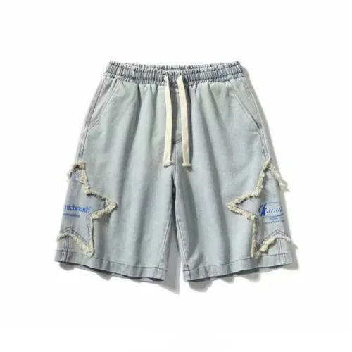 PLQV Светло-синие мужские джинсовые шорты